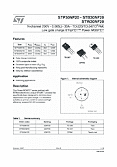 DataSheet STB30NF20 pdf